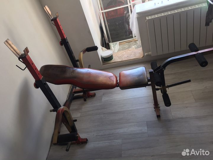 Спортивные тренажеры бу скамья со стойкой