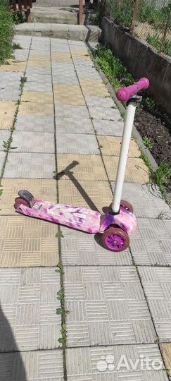 Самокат детский трехколесный светящиеся колеса