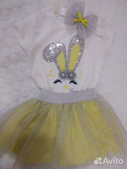 Боди с юбочкой для девочки новый