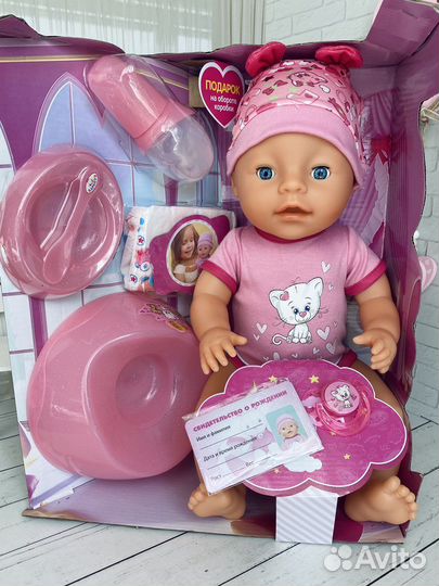 Пупс интерактивный тм Карапуз аналог Baby born