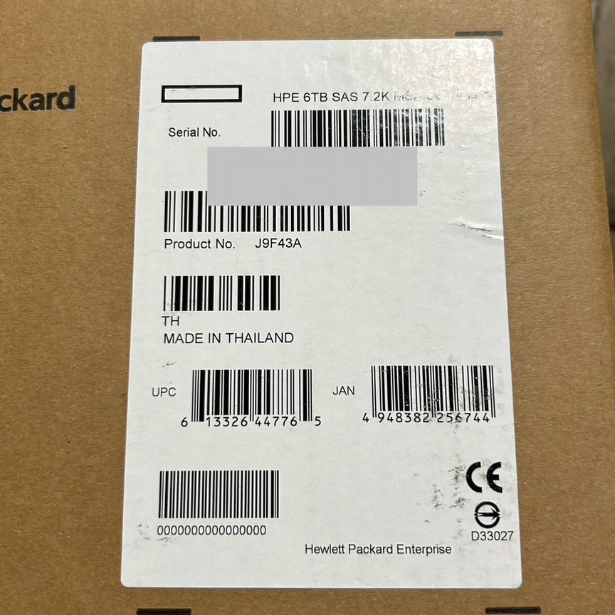 [J9F43A] Жесткий Диск Hp 6tb787643-001 Msa