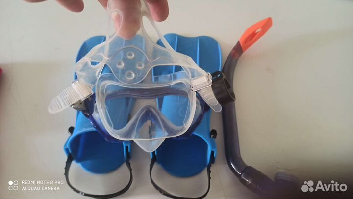 Маска с трубкой Joss и ласты Intex