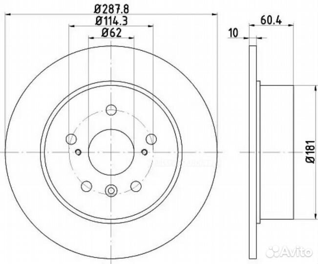 Nisshinbo ND1005K Диск тормозной зад