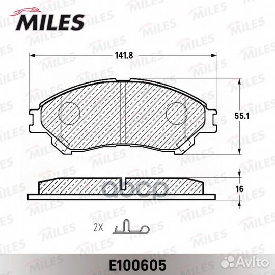 Колодки тормозные передние (Смесь Semi-Metallic