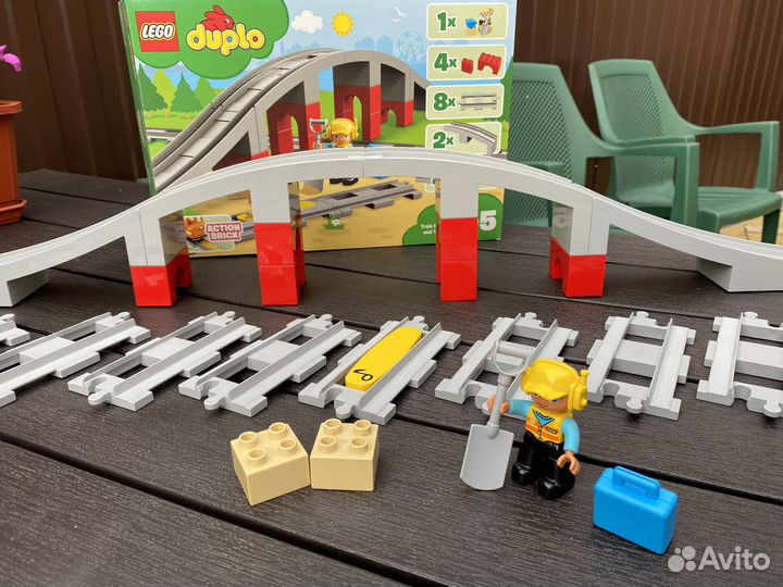 Lego duplo мой первый поезд и мост и стрелки