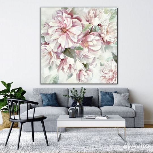 Современная картина маслом Пионы на холсте Большие