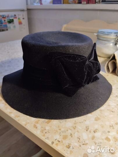 Женская фетровая шляпа, новая, 53-55 см