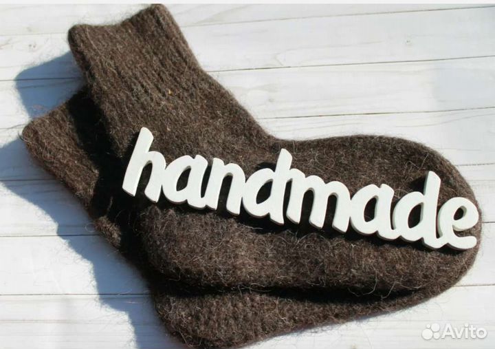 Носки шерстяные вязанные ручная работа