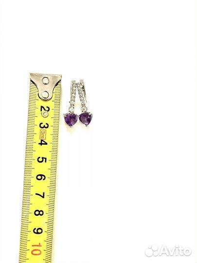 Серьги серебро с аметистом