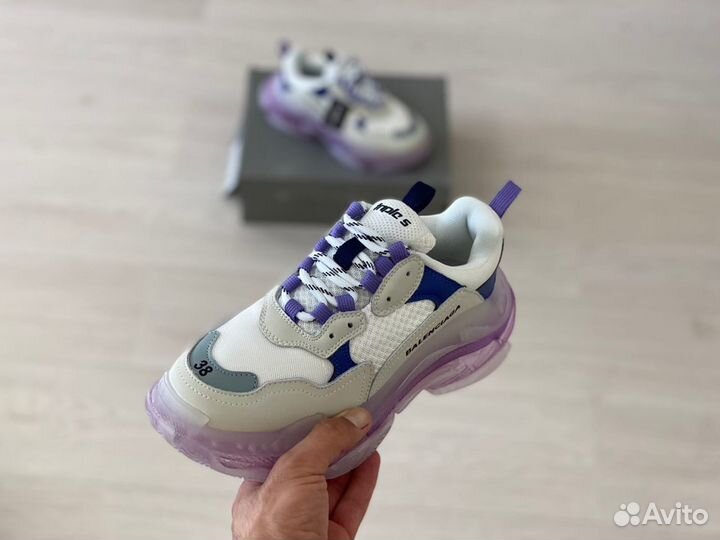 Balenciaga Triple-S Clear Sole White Purple