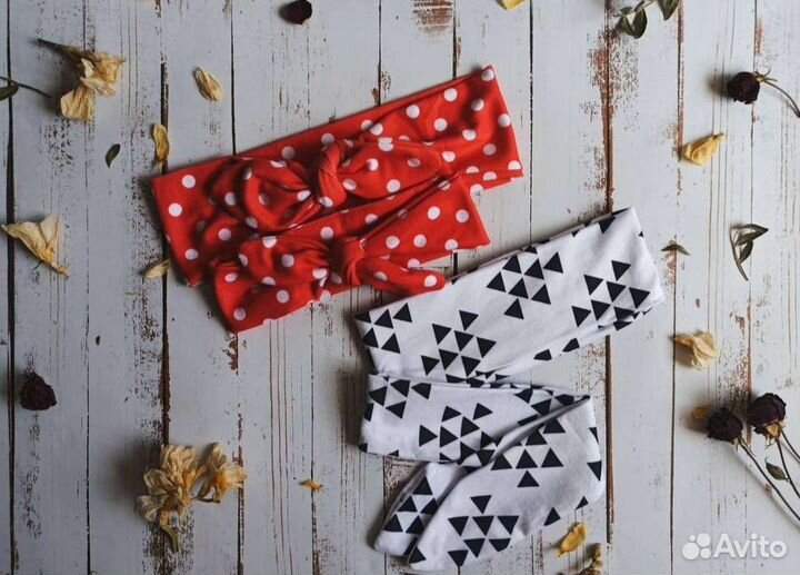 Парные повязки для мамы и дочки (family look)