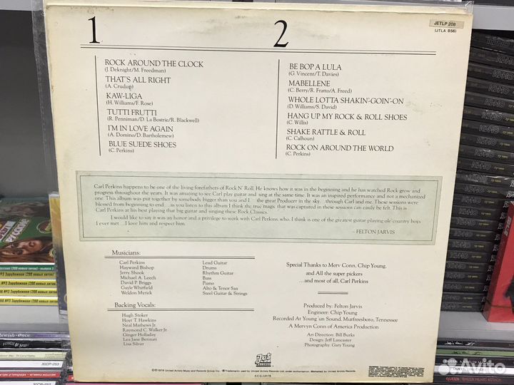Carl Perkins виниловые пластинки lp