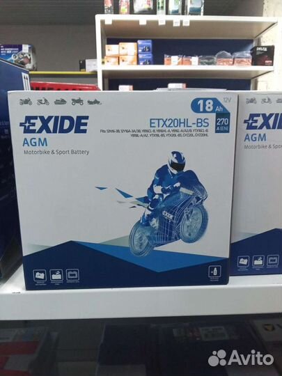 Аккумулятор Exide ETX20HL-BS 18ач