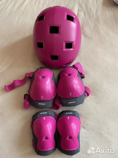 Детский шлем защитный+ защита логтей и колен