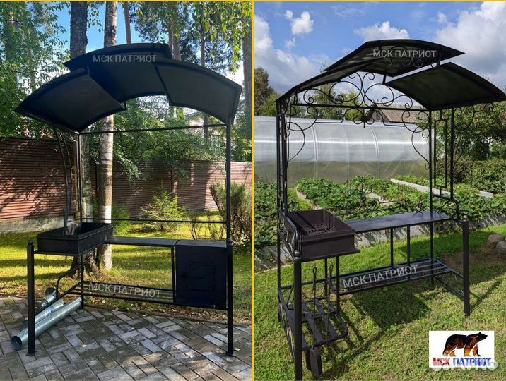 Мангал с крышей