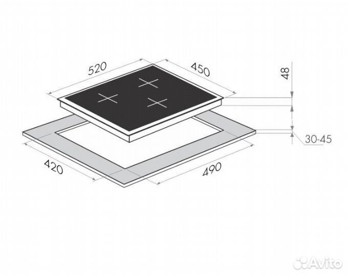 Индукционная варочная панель maunfeld EVI.453-BK