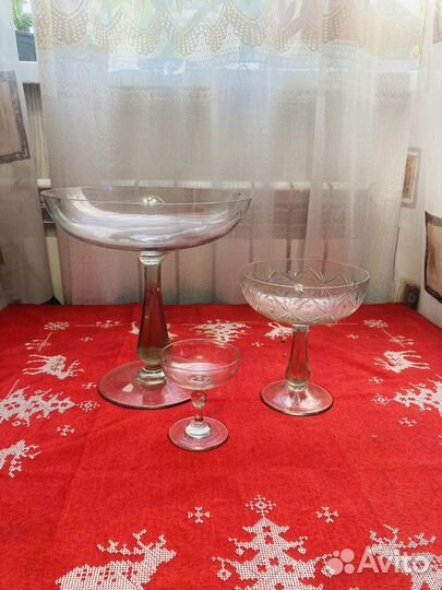 Ваза для фруктов хрусталь