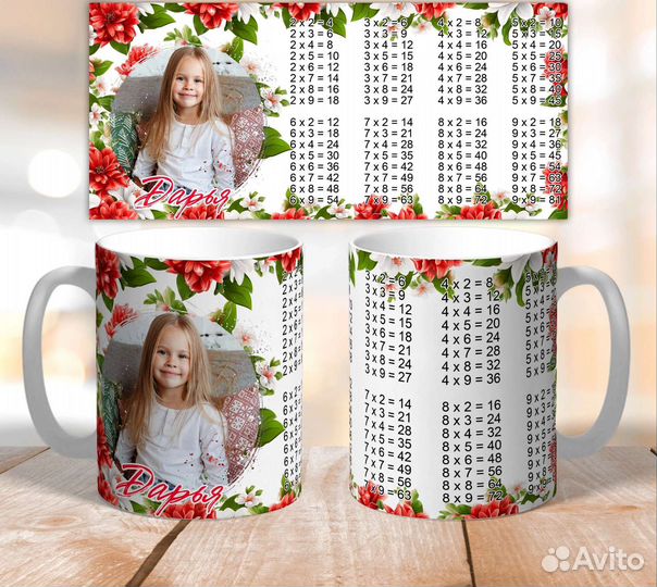 Кружка с таблицей умножения