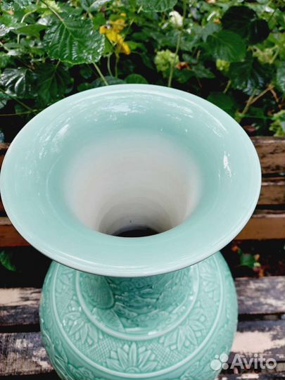 Ваза напольная Китай. Китайская ваза. Селадон