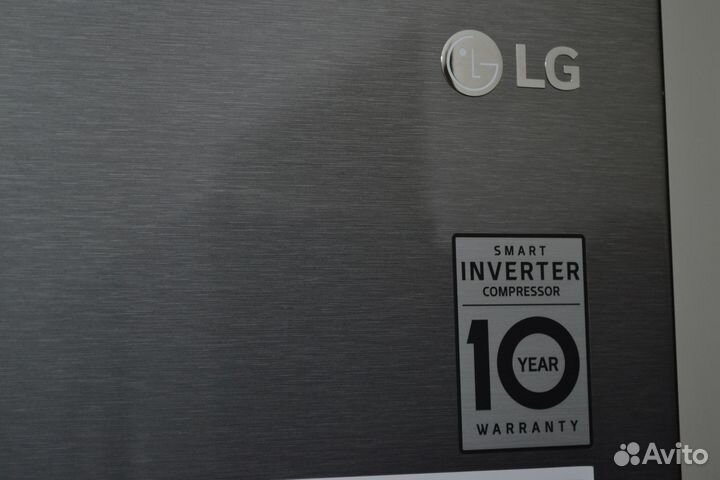 Холодильник новый Side by Side LG серый ростест