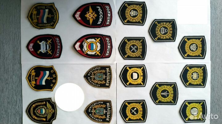 Шевроны, эмблемы, кокарды, погоны