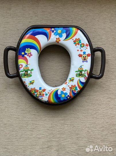 Детское мягкое сиденье на унитаз с ручками