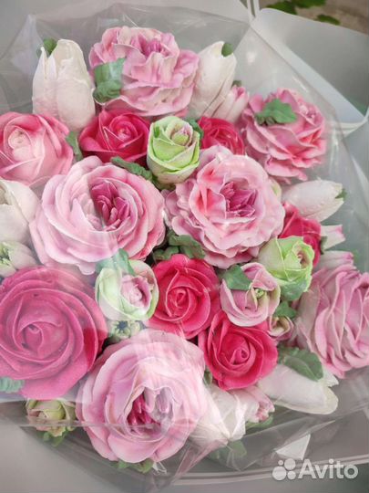 Цветы из зефира