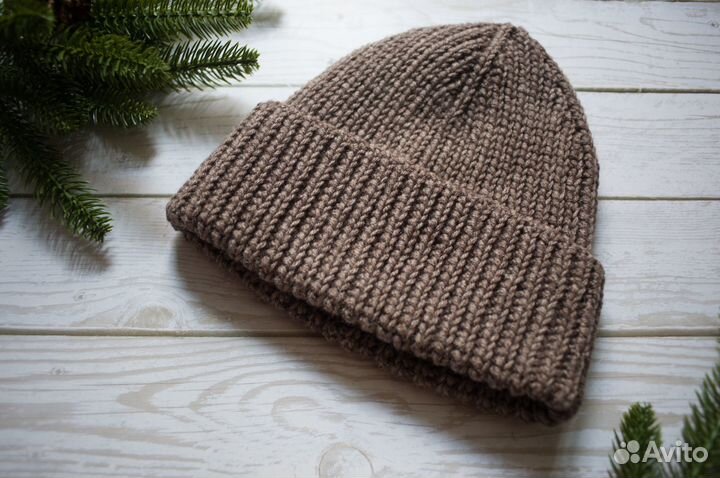 Шапка зимняя коричневая