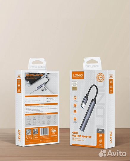 Usb хаб 4 в 1 Ldnio DS-44C