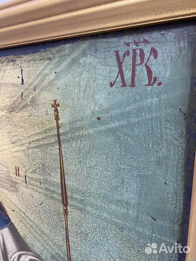 Икона 19 век Спас на престоле храмовая Царь славы