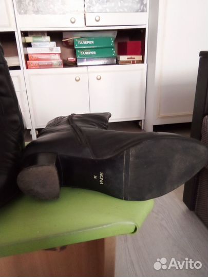 Сапоги женские натуральная кожа 37 38 размер