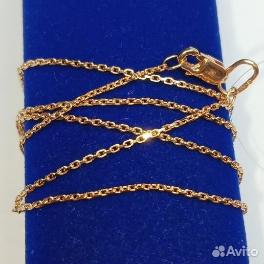 Новая золотая цепь 585 пробы Якорь 40