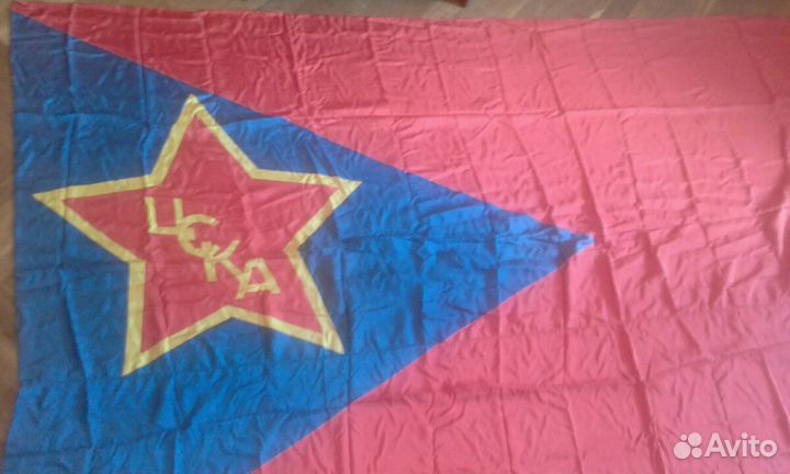 Флаг знамя цска фк хк москва 1960-ые СССР ретро R