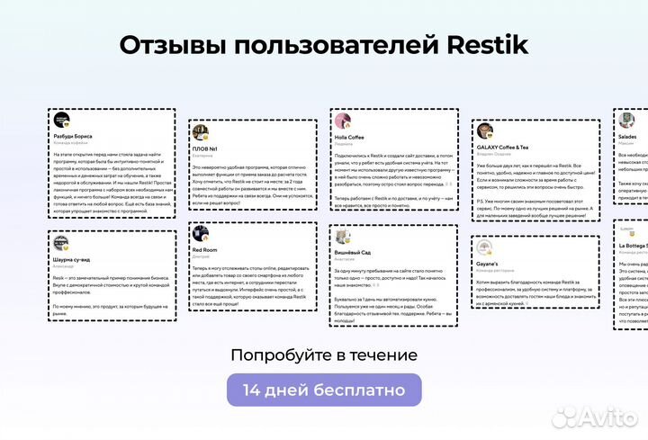 Автоматизация кафе - Restik