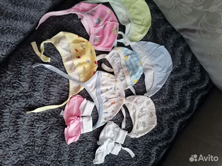 Шапочка для новорожденного пинетки царапки
