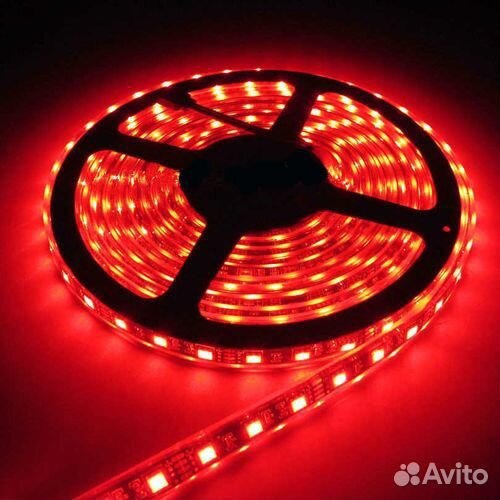 Лента светодиодная красная на 24V/12V