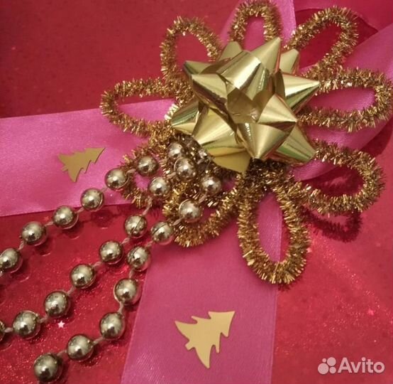 Новогоднее оформление украшение бутылки