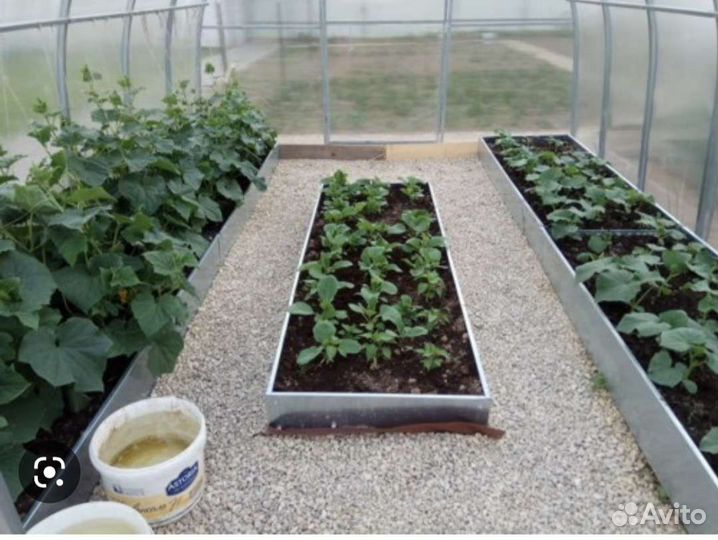 Грядки оцинкованные 4х1 метр, новые