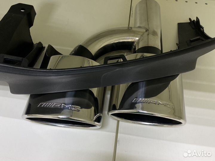 Диффузор+насадки овал Mercedes W204 AMG 6.3 рест