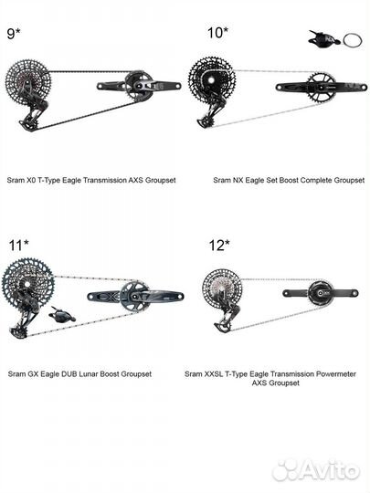 Групсеты sram и rotor