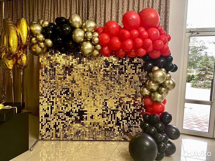 Продажа Блестящая фотозона с пайетками см описание