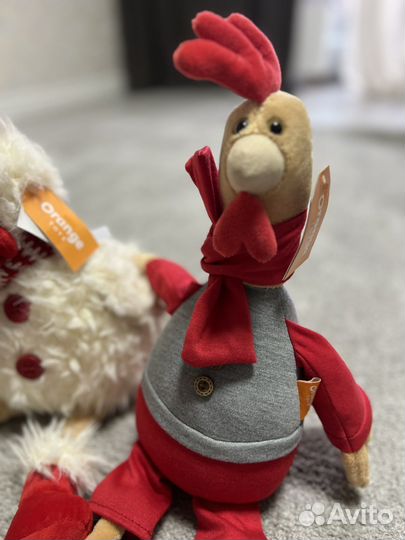 Пасхальные игрушки курочки (петух и курица)