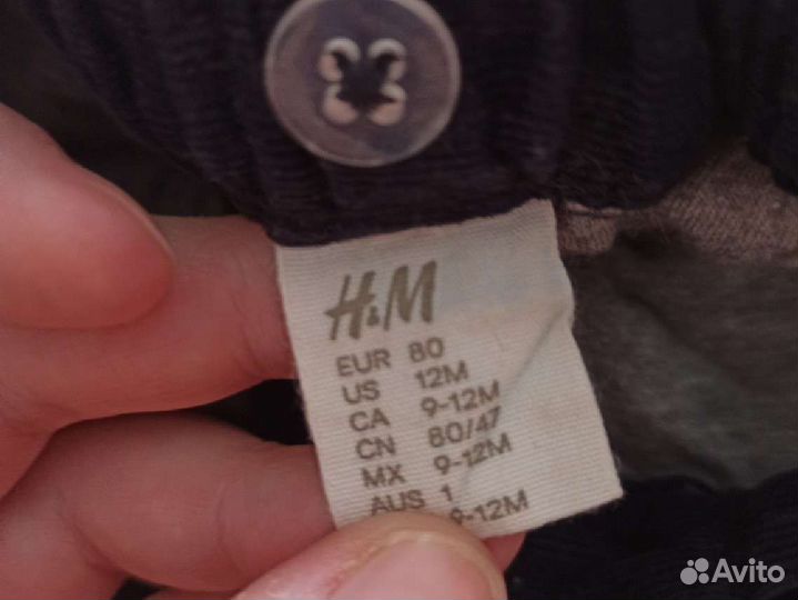 Рубашка и штаны hm 80 комплект на годик
