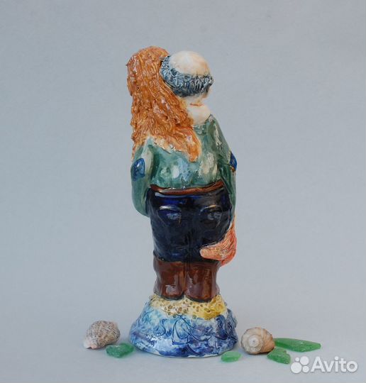 Рыбак и Русалка Статуэтка фарфоровая