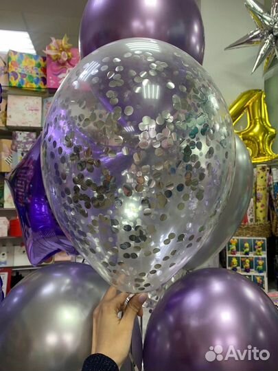 Набор: Цифра + фонтан из 7 шаров