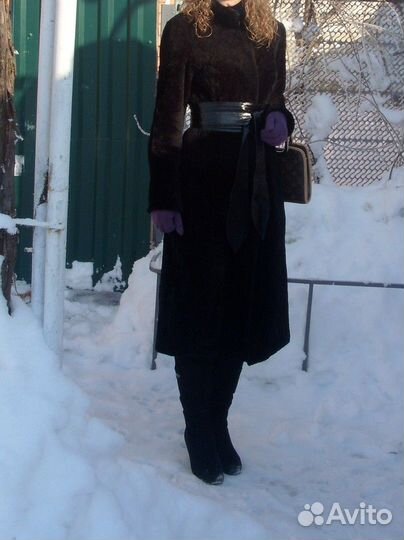 Шуба пальто стриженый мутон