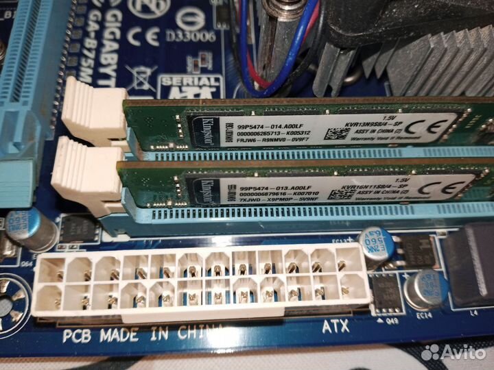 Материнская плата на 1155, проц i5 3470, озу 8гб