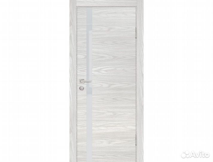 Дверь P-8 Дуб скай бежевый со стеклом 200х60см