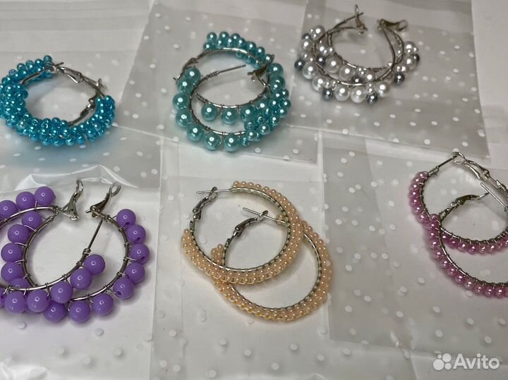 Серьги бисер