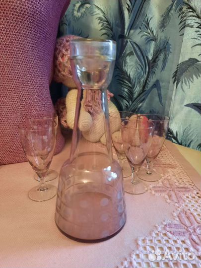Графин и рюмочки для вина СССР